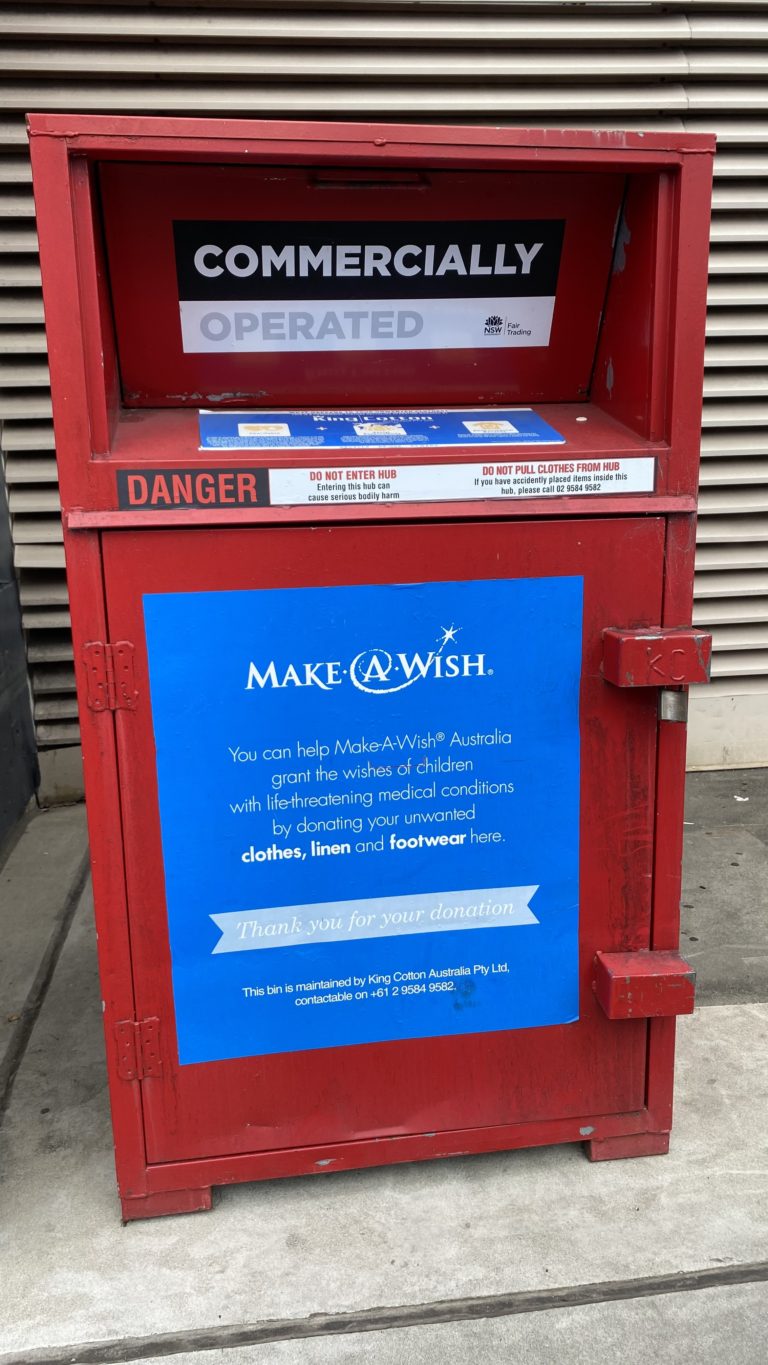 make a wish clothing bin