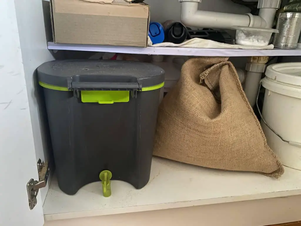 compost bin under the sink
